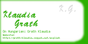 klaudia grath business card